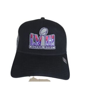 New Era NFL Super Bowl LVIII Trucker Hat Black Gray 49ers Chiefs